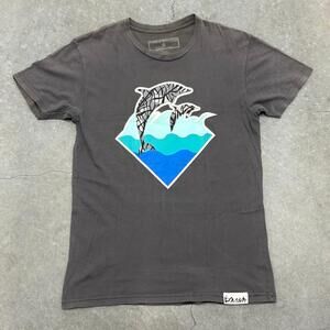 Pink Dolphin Logo Gray T Shirt